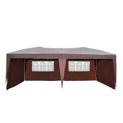 Outsunny Tonnelle de Jardin Pliable Café 6 x 3 m