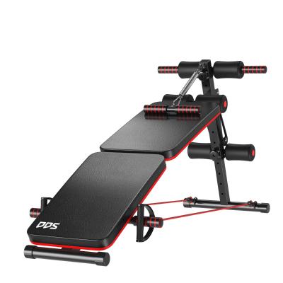 Banc de musculation pliable multifonction rouge noir