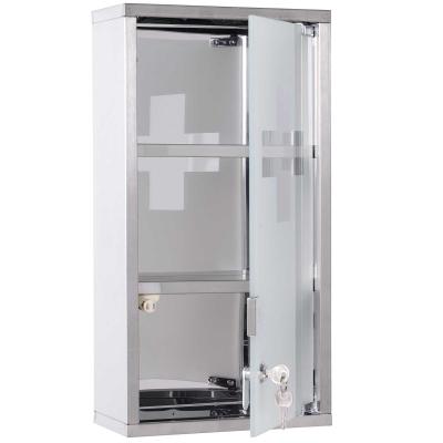 HOMCOM Armoire à Pharmacie en Acier Argent
