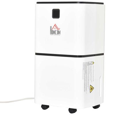 HOMCOM Déshumidificateur portable électrique 178 W évacuation max. 12 L/24 H blanc