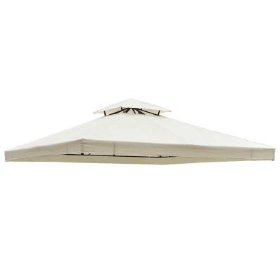 Outsunny Toit de Rechange pour Tonnelle Crème 3 x 3 m