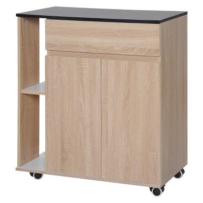 Homcom Desserte de Cuisine Multi-Rangements Beige 78 x 40 x 89 cm