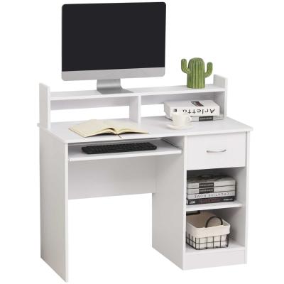 HOMCOM Bureau informatique multimédia multi-rangements panneaux particules