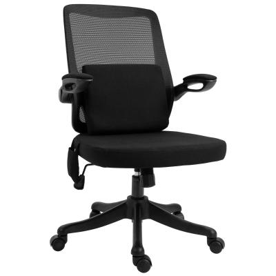 Vinsetto Fauteuil de bureau manager grand confort dossier ergonomique à bascule têtière hauteur assise réglable nylon revêtement synthétique noir