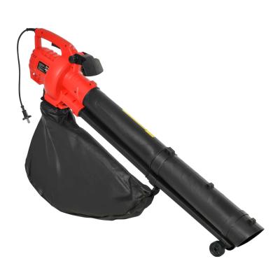 Souffleur aspirateur broyeur à feuilles 3000 W rouge noir