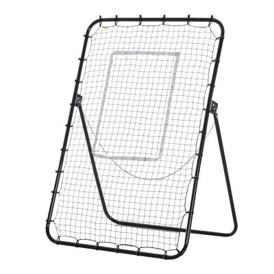 Filet de rebond de football inclinable pliable PE métal époxy noir