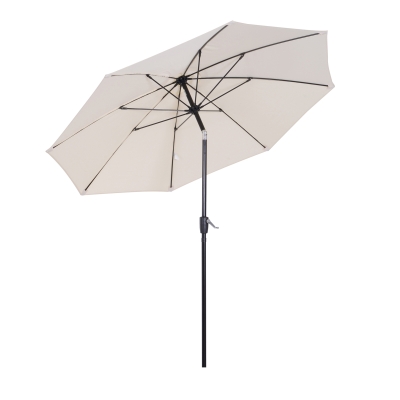 Outsunny Parasol inclinable en Aluminium Crème 250 x 250 x 245 cm