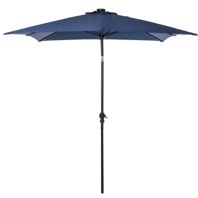 Parasol lumineux LED rectangulaire inclinable dim. 2,68L x 2,05l x 2,48H m