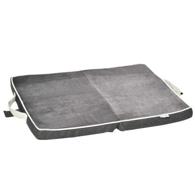 Coussin matelas chien chat pliable déhoussable gris
