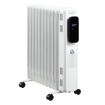 HOMCOM Chauffage bain d'huile caréné 2720 W 3 modes sur roulettes