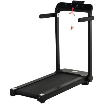 HOMCOM Cinta de Correr y Andar Eléctrica 500W con 4 Pantallas LED Velocidad hasta 10 km/h 12 Programas Botón de Emergencia y Ruedas 64x125x119 cm Negro