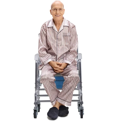 HOMCOM Personal Mobility Assist Commode Shower Transport Medical Rolling Chair Over The Toilet