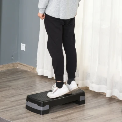 HOMCOM 2 Level Aerobic Stepper Adjustable Yoga Step Exercise Fitness Home Gym