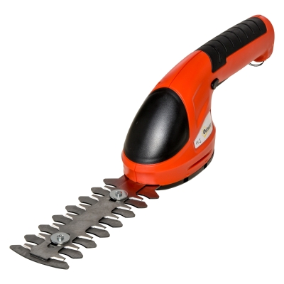 Mini taille haie portable avec batterie rechargeable et 2 lames rouge
