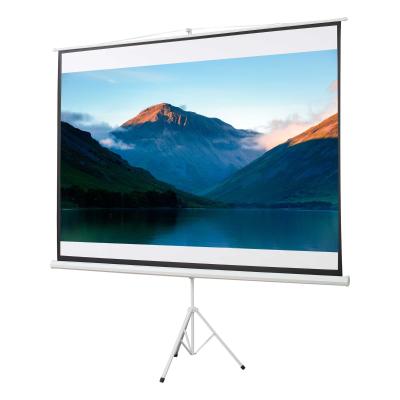 HOMCOM Pantalla para Proyector Plegable Manual 120” Pulgadas Pantalla de Proyección Formato 4:3 con Altura Ajustable Cine en Casa Presentaciones Películas 244x183 cm Blanco