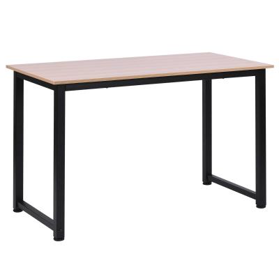 HOMCOM Mesa de Ordenador Escritorio para Hogar Oficina con Pies Ajustables Mobiliario Simple de Oficina 120x60x76cm Carga 100kg Marco Metal