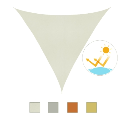 Outsunny Toldo Vela triangular 6x6x6 m para Varanda Jardim Campismo Marfim
