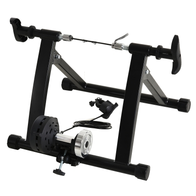 HOMCOM Rolo de Bicicleta 5 níveis de resistência de Aço 54,5x47,2x39,1 cm Preto