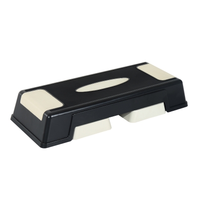 HOMCOM Step Fitness Preto e cinzento Plástico 76x29x12.5-22,5 cm