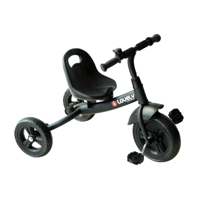 HOMCOM Triciclo para Crianças aima de 18 Meses com campainha rodas de segurança 74 x 49 x 55 cm Preto
