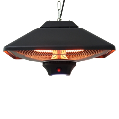 HOMCOM Aquecedor de Teto com Controlo Remoto 1000/2000W - 43x43x25cm