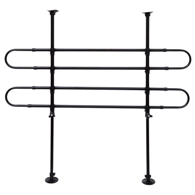 PawHut Grade de Segurança de Carro para Cães Ajustável em Largura e Altura 85-150x60x110cm Grade Separadora para Porta Malas de Carro Universal Metal Preto