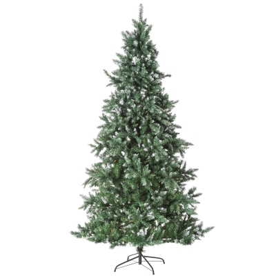 HOMCOM Árvore de natal de 210 cm 2012ramos com Suporte Metálico Árvore de Natal de ponta branca artificial Realista para interiores Φ130x210 cm