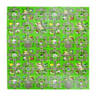 HOMCOM Tapete Puzzle Infantil com 36 Peças 31,5x31,5cm Quebra Cabeça Infantil Modelo Estradas de Espuma EVA Área de Cobertura 3,24m² Multicor