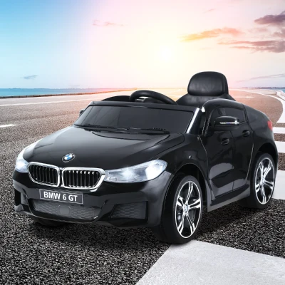 HOMCOM Carro elétrico para criança BMW 6GT para criança de 3-6 anos com controle remoto Carga 30 kg 106x64x51cm Preto