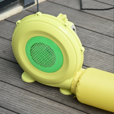 Outsunny Insuflador Elétrico de 450W para Castelo Inflável Ventilador de Ar Industrial para Brinquedos Infláveis 35x26x33,5cm Amarelo e Verde
