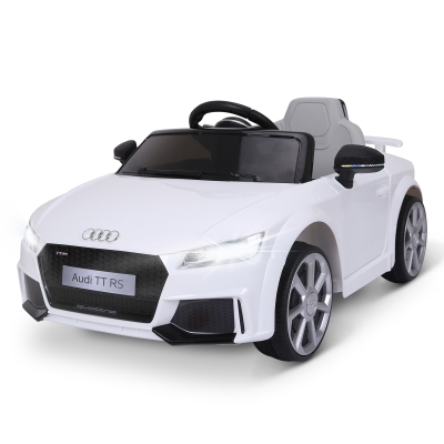HOMCOM Carro elétrico infantil Audi TT RS acima de 3 anos com controle remoto com música e luzes Bateria 6V 30 kg 103x63x44cm