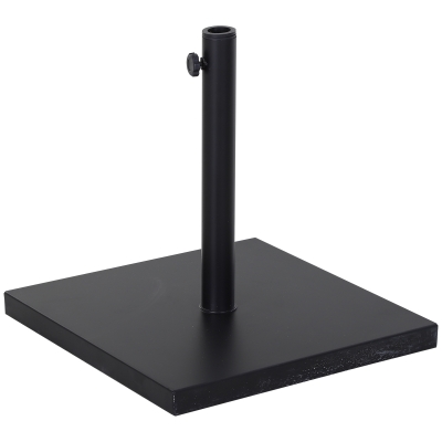 Outsunny Base para Chapéu de Sol Universal Suporte para Chapéu de Sol para Jardim Terraço 45x45x39cm Preto