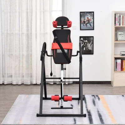 HOMCOM Mesa de Inversão Dobrável com Cintura Acolchoada e Cinto de Segurança Carga Máxima 150 kg