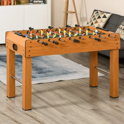 HOMCOM Matraquilho Profissional para Crianças e Adultos Mesa de Matraquilho com 8 Barras e 2 Bolas 122x61x80,7 cm Madeira