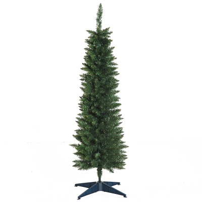 HOMCOM Árvore de Natal Artificial 150cm Ignífugo com 294 Pontas de Ramo PVC e Suporte de Metal Decoração de Natal para Interiores Ø46x150cm
