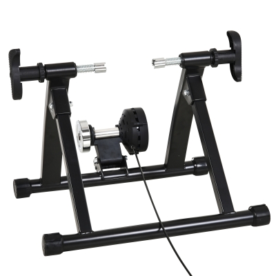 HOMCOM Rolo Magnético Treinamento Doméstico Treinador de Bicicleta Exercício Dobrável com Resistência de 8 Níveis Aço 120kg Preto