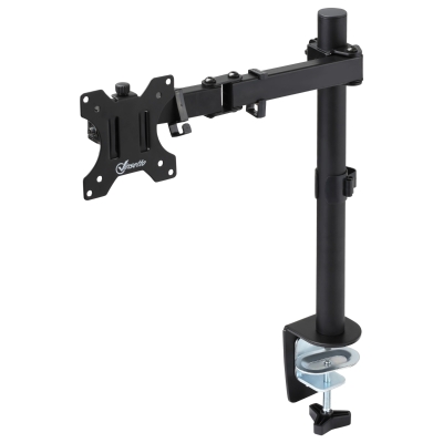 Vinsetto Suporte para Monitor para Telas LED LCD de 13"-32" Polegadas VESA 75/100mm com Braçadeira Ajustável Giratório 360° e 2 Opções de Montagem 47x11,5x52cm Preto