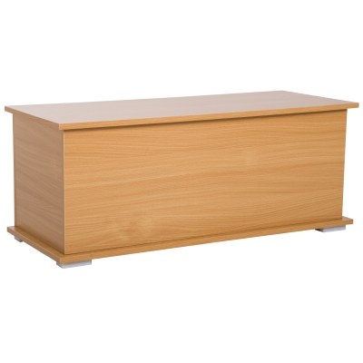 HOMCOM Baú de Madeira para quarto armário baixo para arrumação banco 100x40x40 cm