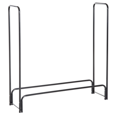 HOMCOM Suporte de lenha Prateleira de lenha Lareira Ferramenta 122x35x122cm carga 150kg