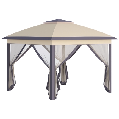 Outsunny Tonnelle barnum de jardin pop-up pliant moustiquaires, sac transport inclus