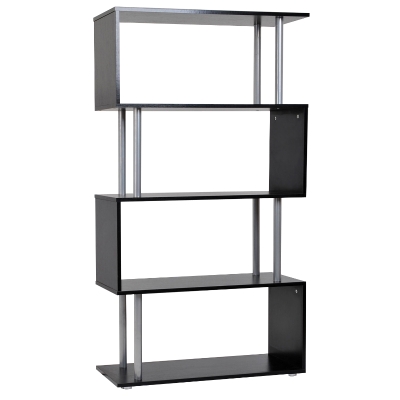 HOMCOM Bibliothèque de Rangement Noire