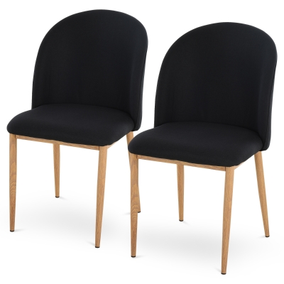 Lot de 2 chaises de salon design scandinave