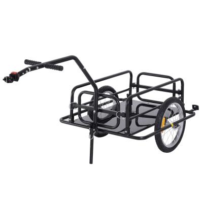Homcom Remorque de Transport pour Vélo en Acier Noir 156 x 72 x 82 cm