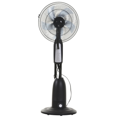Ventilateur brumisateur sur roulettes 90 W oscillant 4 vitesses noir gris