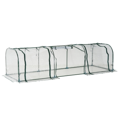 Outsunny Serre de jardin en PVC transparent 3 x 1 x 0,8 m