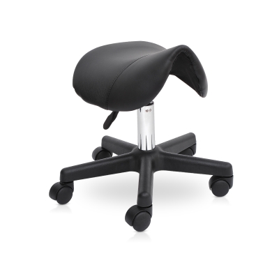 HOMCOM Tabouret à Roulettes Noir
