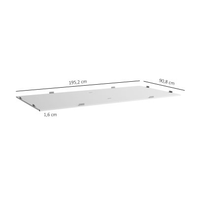 HOMCOM Sommier 90x190 cm Panneaux Particules Blanc
