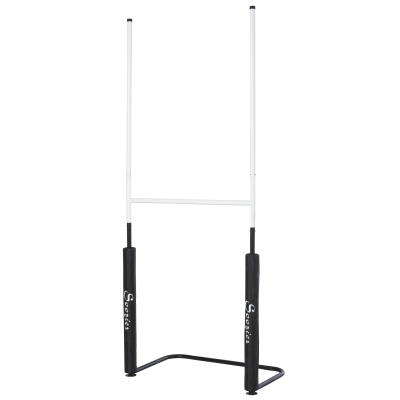 Poteaux de rugby - équipement de rugby châssis métal protections poteaux noir blanc