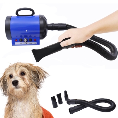 PawHut Séchoir Professionnel pour Chiens 2400W Bleu et Noir