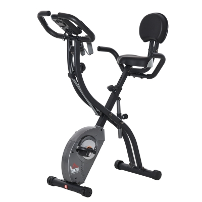 Vélo d'appartement cardio Fitness pliable bandes résistance noir